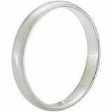 Solid 14K White Gold 3mm Comfort Fit Wedding Band Ring
