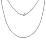Solid .925 Sterling Silver Curb Link Chain Unisex Necklace