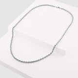 Solid Sterling Silver 3.5MM Rope Link Chain