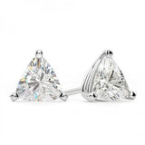 Solid Sterling Silver 6mm Trillion Cut Studs