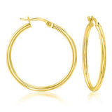 Solid Sterling Silver Plain French Lock Hoops