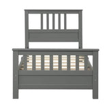 Solid Wood Platform Bed and Kids Room Headboard