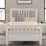 Solid Wood Platform Bed and Kids Room Headboard
