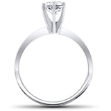 Solitaire Diamond Engagement Ring 1/4ct 14k White Gold Round Brilliant Cut