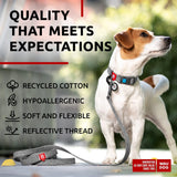Recycled Cotton Dog Leash 3/5 inch x 6 Ft Eco Friendly for Small Medium Large