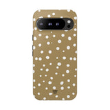 DARK BEIGE DOTS | Tough Phone Case