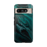 TEAL PAINT SWIRL | Tough Phone Case