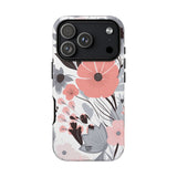 GRAY PASTEL FLOWERS | Tough Phone Case