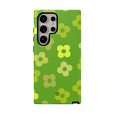 GREEN RETRO FLOWERS | Tough Phone Case
