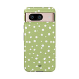 PALE OLIVE DOTS | Tough Phone Case