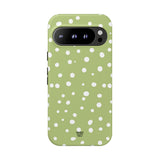 PALE OLIVE DOTS | Tough Phone Case