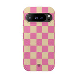 PINK TAN CHECKERBOARD | Tough Phone Case