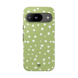 PALE OLIVE DOTS | Tough Phone Case