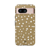 DARK BEIGE DOTS | Tough Phone Case