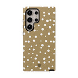 DARK BEIGE DOTS | Tough Phone Case