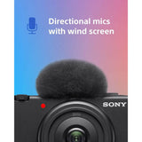 Sony ZV-1F Vlog Camera for Content Creators and Vloggers Black  (Refurbished)