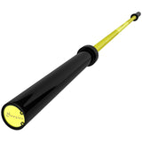 Soozier 7.2ft Weight Bar, Olympic Bar with Rotating Sleeves, Non-Slip Knurling Grip, 1500lbs Weight Capacity, Yellow