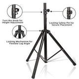 Speaker Tripod Stand Adjustable Height Heavy Duty Holder