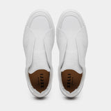 65-225-WHT SPETTACOLARE Italian Pebble Grain Calfskin Sneakers White