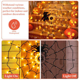 Spider Web Light with Hairy Spider 70LED Battery Powered Remote Control 8 Lighting Modes
