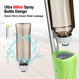Spray Mop 360° Rotating Head Floor Cleaner 600Ml Bottle Fiber Sweeper Flat Mop