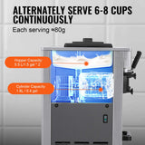 Stainless Steel Commercial 21-31 L/H 3-Flavor Soft Serve Ice Cream Machine Maker (SAK65291)