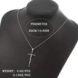 Stainless Steel Faith Word Church Prayer Religious Pendant Necklace