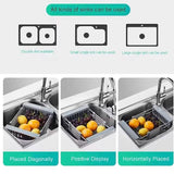 Stainless Steel Frame Drain Basket Telescopic Sink Frame