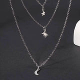 Star Moon Multi-layer Pendant Necklace