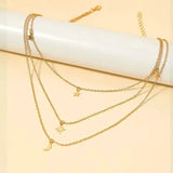 Star Moon Multi-layer Pendant Necklace