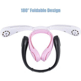 Staright Portable Hanging Neck Fan & Music Player Hands-Free Bladeless Fan