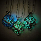 Steampunk Pretty Magic Round Fairy Locket Glow In The Dark Pendant Necklace