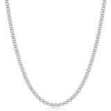 Sterling Silver 2.2mm Italian Bismark Chain Necklace