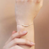 Sterling Silver Bead Ball Charm Bracelet