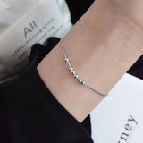 Sterling Silver Bead Ball Charm Bracelet