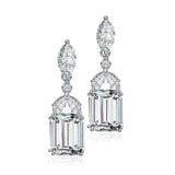 Sterling Silver Cubic Zirconia Lantern Earrings
