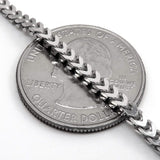 Sterling Silver Italian 2.5mm Franco Square Box Link Chain