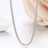 Sterling Silver Italian Popcorn Chain Necklace