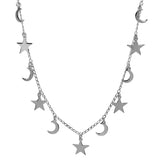 Sterling Silver Multi Charm Necklace