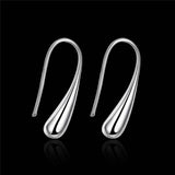 Sterling Silver Waterdrop Hook Earrings