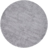 Unique Loom Davos Shag Sterling 4 ft. x 4 ft. Round Area Rug