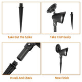 Stibadium Solar Landscape Spotlight LED Lighting