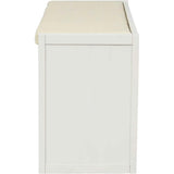 Storage Bench with Removable Cushion and 3 Flip Lock Storage Cubbies