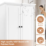 Storage Cabinet with 2 Doors and 4 Drawers for Bathroom, Office, Adjustable Shelf, MDF Board with Painted Finish