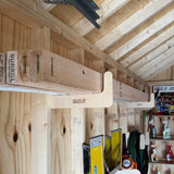 Stud Mounted Shed Storage Organizer