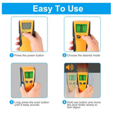 Stud Center Finder Wall Scanner AC Live Wire Detector with LCD Display