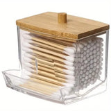 Stylish 7oz Bathroom Organizer - Freestanding Swab & Pad Holder