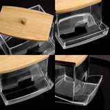 Stylish 7oz Bathroom Organizer - Freestanding Swab & Pad Holder