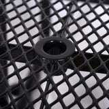 Large 46" Stylish Square Steel Picnic Table W/ Thermoplastic Coating & Umbrella Hole (SAK90547)