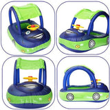 Summer Steering Wheel Sunshade Swim Ring Car Inflatable Baby Float Seat Boat